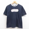 【50%OFF】M★古着 オールドネイビー OLD NAVY 半袖 ビンテージ Tシャツ メンズ 00年代 00s ボール コットン クルーネック 紺他 ネイビー 25aug23 中古