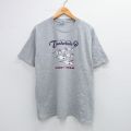 L★古着 半袖 ビンテージ Tシャツ メンズ 00年代 00s 戦闘機 ミリタリー USエアフォース クルーネック グレー 霜降り 25aug23 中古