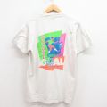 L★古着 スクリーンスターズ 半袖 ビンテージ Tシャツ メンズ 90年代 90s サッカー クルーネック USA製 白 ホワイト 25aug23 中古