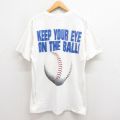 L★古着 半袖 ビンテージ Tシャツ メンズ 90年代 90s ボール コットン USA製 白 ホワイト 25aug23 中古