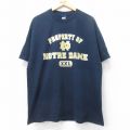 00s 半袖Tシャツ ノートルダム ネイビー XL | 古着