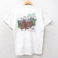 L★古着 半袖 ビンテージ Tシャツ メンズ 00年代 00s GREEN FLASH コットン クルーネック 白 ホワイト 25aug25 中古