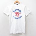 S★古着 フルーツオブザルーム 半袖 ビンテージ Tシャツ メンズ 90年代 90s DEVLIN GYMNASTICS クルーネック USA製 白 ホワイト 25aug26 中古