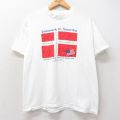 L★古着 ヘインズ Hanes 半袖 ビンテージ Tシャツ メンズ 90年代 90s デンマーク 星条旗 コットン クルーネック USA製 白 ホワイト 【spe】 25aug26 中古