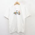 L★古着 半袖 ビンテージ Tシャツ メンズ 90年代 90s SICILIA 刺繍 クルーネック 白 ホワイト 【spe】 25aug26 中古