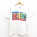 【50%OFF】L★古着 プーマ puma 半袖 ビンテージ Tシャツ メンズ 90年代 90s XTG 水泳 コットン USA製 白 ホワイト 25aug26 中古