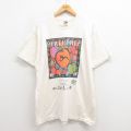 XL★古着 フルーツオブザルーム 半袖 ビンテージ Tシャツ メンズ 90年代 90s ピーチ ロードレース コットン クルーネック USA製 薄ベージュ カーキ 25aug26 中古