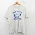 XL★古着 半袖 ビンテージ Tシャツ メンズ 90年代 90s HEALTH FITNESS 大きいサイズ クルーネック USA製 薄グレー 霜降り 25aug27 中古