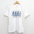L★古着 半袖 ビンテージ Tシャツ メンズ 90年代 90s カンクン クルーネック 白 ホワイト 25aug27 中古