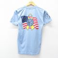 S★古着 半袖 ビンテージ Tシャツ メンズ 00年代 00s UWUA コットン クルーネック USA製 薄紺 ネイビー 25aug27 中古