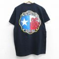 L★古着 半袖 ビンテージ Tシャツ メンズ 00年代 00s ENGINE HENLY FIRE コットン クルーネック USA製 黒 ブラック 25aug28 中古
