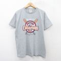 【50%OFF】L★古着 フルーツオブザルーム 半袖 ビンテージ Tシャツ メンズ 00年代 00s MLB ボストンレッドソックス クルーネック グレー 霜降り メジャーリーグ ベースボール 野球 25aug28 中古