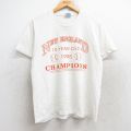 M★古着 ヘインズ Hanes 半袖 ビンテージ Tシャツ メンズ 90年代 90s ニューイングランド ベースボール クルーネック USA製 白 ホワイト 25aug29 中古