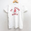 XS★古着 チャンピオン champion 半袖 ビンテージ Tシャツ メンズ 90年代 90s セントジョンズ REBELS コットン クルーネック USA製 白 ホワイト 【spe】 25aug29 中古