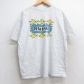 XL★古着 ヘインズ Hanes 半袖 ビンテージ Tシャツ メンズ 00年代 00s ピラニア 魚 胸ポケット付き クルーネック 薄グレー 霜降り 25aug29 中古
