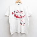L★古着 半袖 ビンテージ Tシャツ メンズ 90年代 90s アメリカ カギ KEY クルーネック 白 ホワイト 【spe】 25aug29 中古