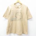 XL★古着 ギャップ GAP 半袖 ビンテージ Tシャツ メンズ 90年代 90s 男性 メッセージ コットン クルーネック USA製 ベージュ カーキ 【spe】 25sep01 中古