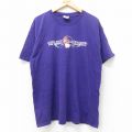 XL★古着 半袖 ビンテージ Tシャツ メンズ 00年代 00s バスケットボール コットン クルーネック 紫 パープル 25sep01 中古