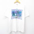 XL★古着 ヘインズ Hanes 半袖 ビンテージ Tシャツ メンズ 90年代 90s ダーツ テニス カヌー コットン クルーネック 白 ホワイト 25sep01 中古