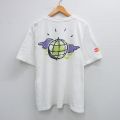 L★古着 半袖 ビンテージ Tシャツ メンズ 00年代 00s 地球 マスターカード コットン クルーネック 白 ホワイト 【spe】 25sep01 中古