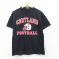 90s 半袖Tシャツ コートランドフットボール ブラック M | 古着