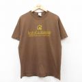 L★古着 半袖 ビンテージ Tシャツ メンズ 00年代 00s サッカー 闘志 コットン クルーネック 茶 ブラウン 25sep02 中古