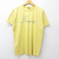 L★古着 半袖 ビンテージ Tシャツ メンズ 00年代 00s Fountain Day コットン クルーネック 黄 イエロー 25sep02 中古