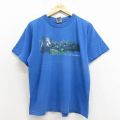 L★古着 半袖 ビンテージ Tシャツ メンズ 90年代 90s クマ コロラド コットン クルーネック USA製 青 26apr04