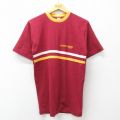 M★古着 チャンピオン champion 半袖 ビンテージ Tシャツ メンズ 70年代 70s BELCHER クルーネック USA製 エンジ他【spe】 26apr04