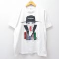 XL★古着 半袖 ビンテージ Tシャツ メンズ 80年代 80s FOXWOODS キャロルジョセフ ラインストーン アート クルーネック USA製 白【spe】 26apr06