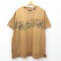 XL★古着 レッドヘッド 半袖 ビンテージ Tシャツ メンズ 00年代 00s 鳥 大きいサイズ コットン クルーネック 茶系 26apr06