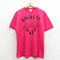 XL★古着 ジャージーズ 半袖 ビンテージ Tシャツ メンズ 80年代 80s ヨット クルーネック USA製 ピンク 26apr07