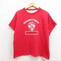 XL★古着 半袖 ビンテージ Tシャツ メンズ 90年代 90s スキャティコーク リバーシブル クルーネック USA製 赤 26apr07