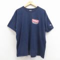 XL★古着 チャンピオン champion 半袖 ビンテージ Tシャツ メンズ 00年代 00s MORGS 大きいサイズ コットン クルーネック 紺 26apr07