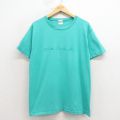 L★古着 半袖 ビンテージ Tシャツ メンズ 90年代 90s Outer Banks コットン クルーネック USA製 青緑 26apr07