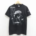 M★古着 ヘインズ 半袖 ビンテージ Tシャツ メンズ 90年代 90s サメ クルーネック USA製 黒 26apr11