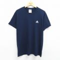 アディダス 00s 半袖Tシャツ ワンポイントロゴ ネイビー L | 古着