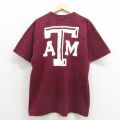 ナイキ 00s 半袖Tシャツ A&Mカレッジ バーガンディ XL | 古着
