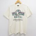 フルーツオブザルーム 90s 半袖Tシャツ VIETNAM VETERANS ベージュ L | 古着