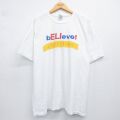 00s 半袖Tシャツ bELIeve ホワイト XL | 古着