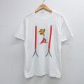 80s 半袖Tシャツ ME AND MY GIRLサスペンダー ホワイト L | 古着