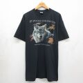 00s 半袖Tシャツ DUCKS UNLIMITEDオオカミ ブラック XL | 古着