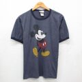 ディズニー 00s 半袖Tシャツ ミッキー ネイビー L | 古着