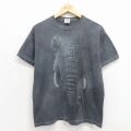 00s 半袖Tシャツ ゾウ グレー L | 古着