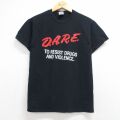00s 半袖Tシャツ DARE ブラック S | 古着