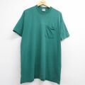 BVD 90s 半袖Tシャツ 胸ポケット付き グリーン XL | 古着