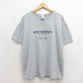 00s 半袖Tシャツ ユニバーサルスタジオ刺繍 グレー メンズXL相当 | 古着