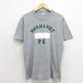 ラッセル 80s 半袖Tシャツ NORMANDY グレー メンズL相当 | 古着