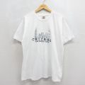 フルーツオブザルーム 00s 半袖Tシャツ シカゴ刺繍 ホワイト メンズXL相当 | 古着