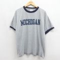 00s 半袖Tシャツ ミシガン グレー メンズXL相当 | 古着